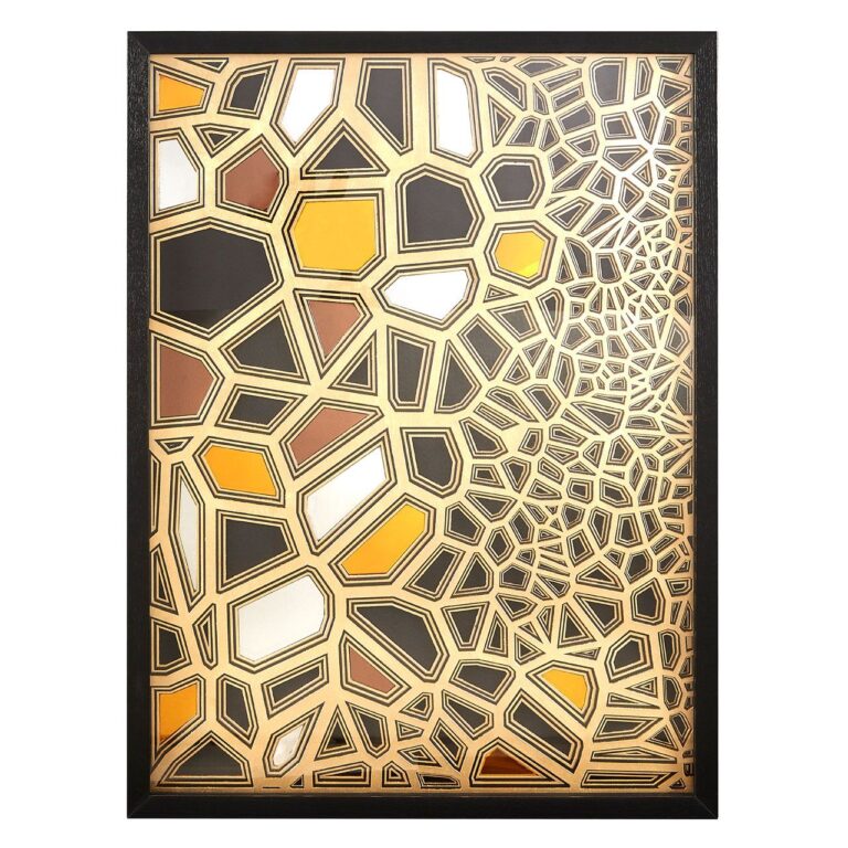 Thorpe Gold/Black Paper Sculpture Wall Art