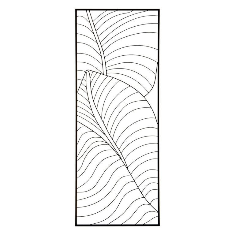 Mossley Large Leaf Design Wall Art
