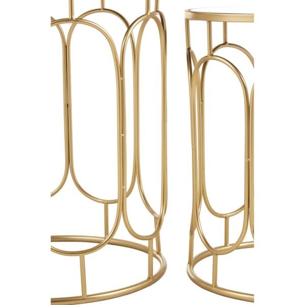 Avery Set Of 2 Champagne Metal Side Tables - Image 5