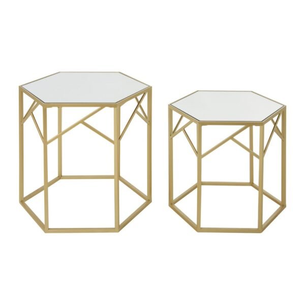 Avery Set Of 2 Hexagonal Side Tables - Image 2