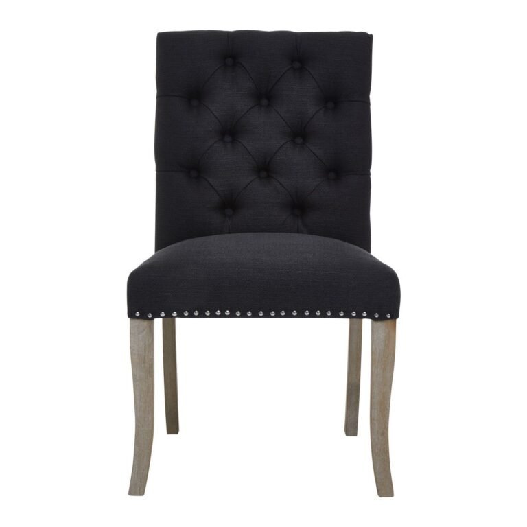Regents Townhouse Black Linen Dining Chair