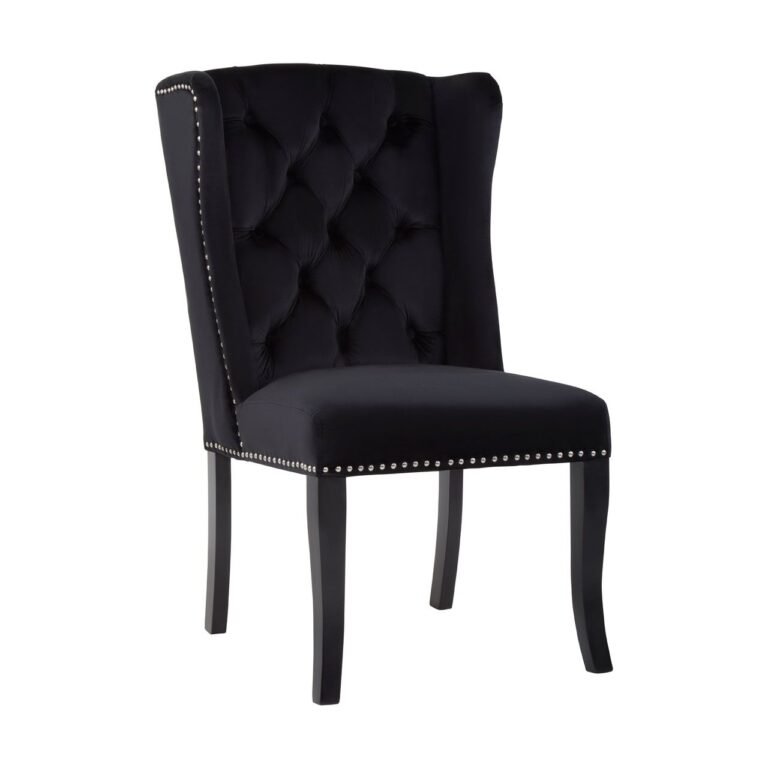Regents Townhouse Black Velvet Dining Chair