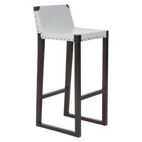 Stirling Grey Leather Bar Stool - Image 2