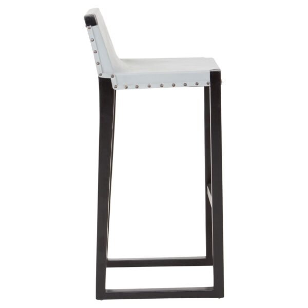 Stirling Grey Leather Bar Stool - Image 3