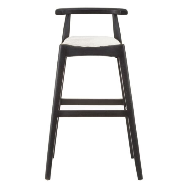 Stirling White Leather Bar Stool