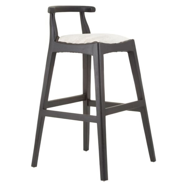 Stirling White Leather Bar Stool - Image 2