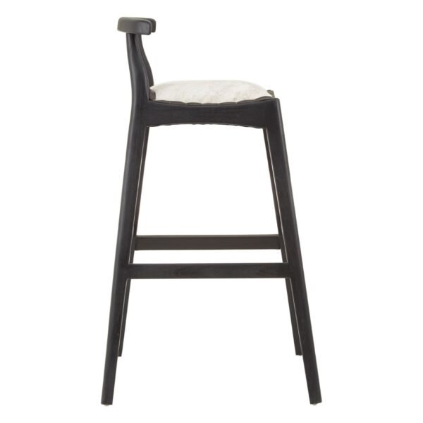 Stirling White Leather Bar Stool - Image 3