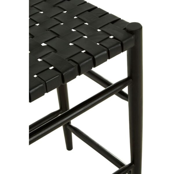 Stirling Black Woven Leather Bar Stool - Image 5