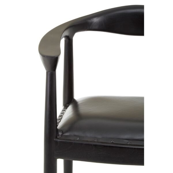 Stirling Black Leather Chair - Image 5