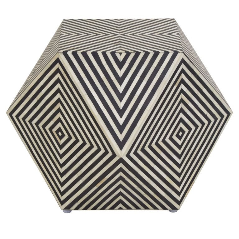 Laniere Buffalo Bone Diamond Stool