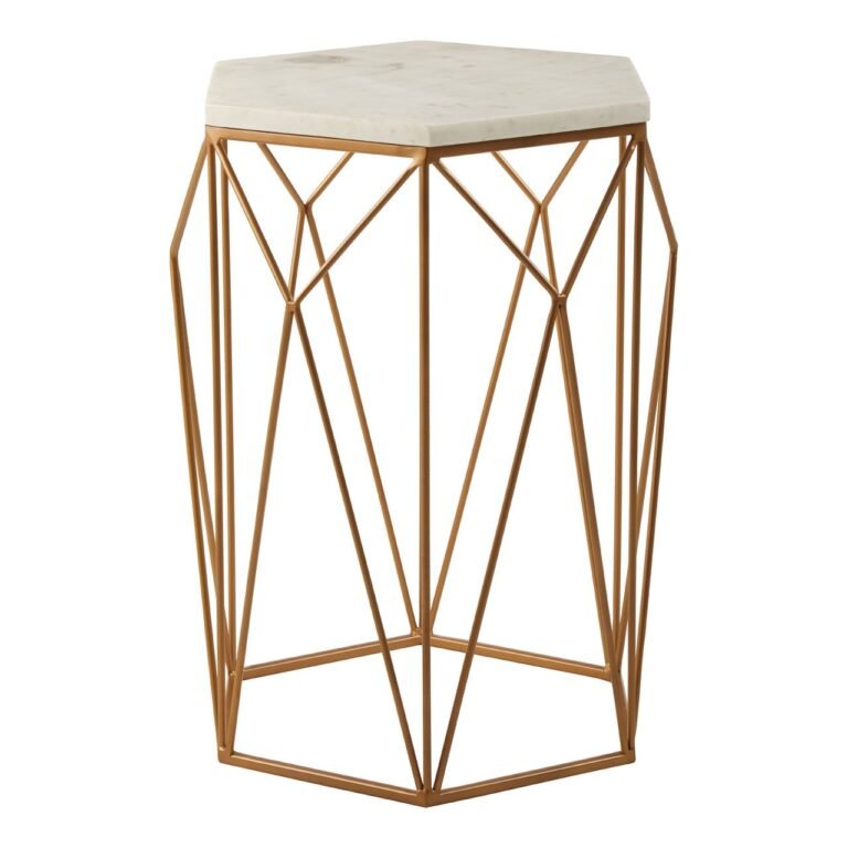 Gaic Side Table With Geometric Base