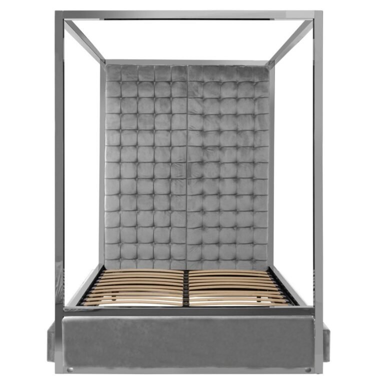 Piet Grey Velvet Bed