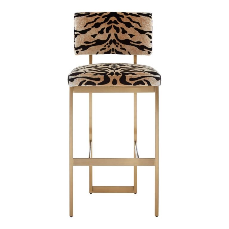 Marston Tiger Print Bar Stool