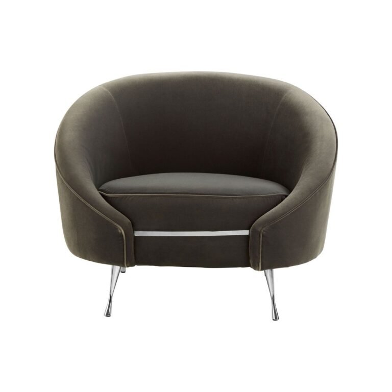 Marston Grey Velvet Armchair
