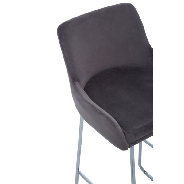 Miele Mink Velvet Bar Chair With Low Arms - Image 3