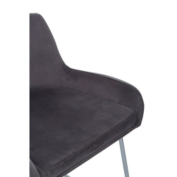 Miele Mink Velvet Bar Chair With Low Arms - Image 4