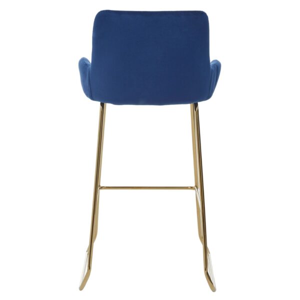 Tamzin Blue Velvet Bar Chair With Low Arms - Benches, Bar Stools ...