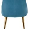 Miele Light Blue Velvet Angular Dining Chair - Image 4