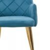 Miele Light Blue Velvet Angular Dining Chair - Image 5