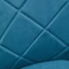 Miele Light Blue Velvet Angular Dining Chair - Image 8