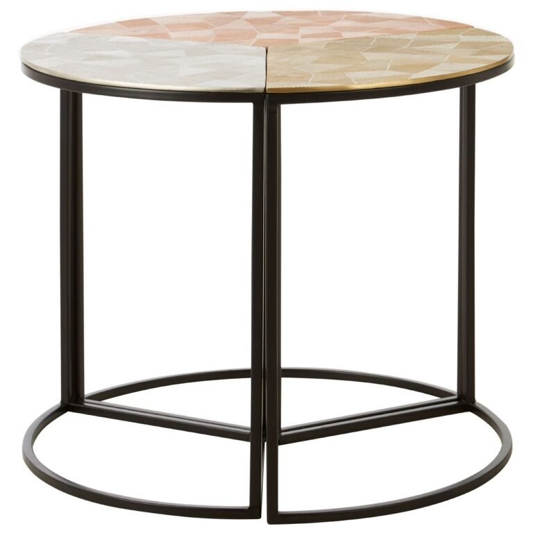 Farnley Set Of 3 Assorted Round Side Tables