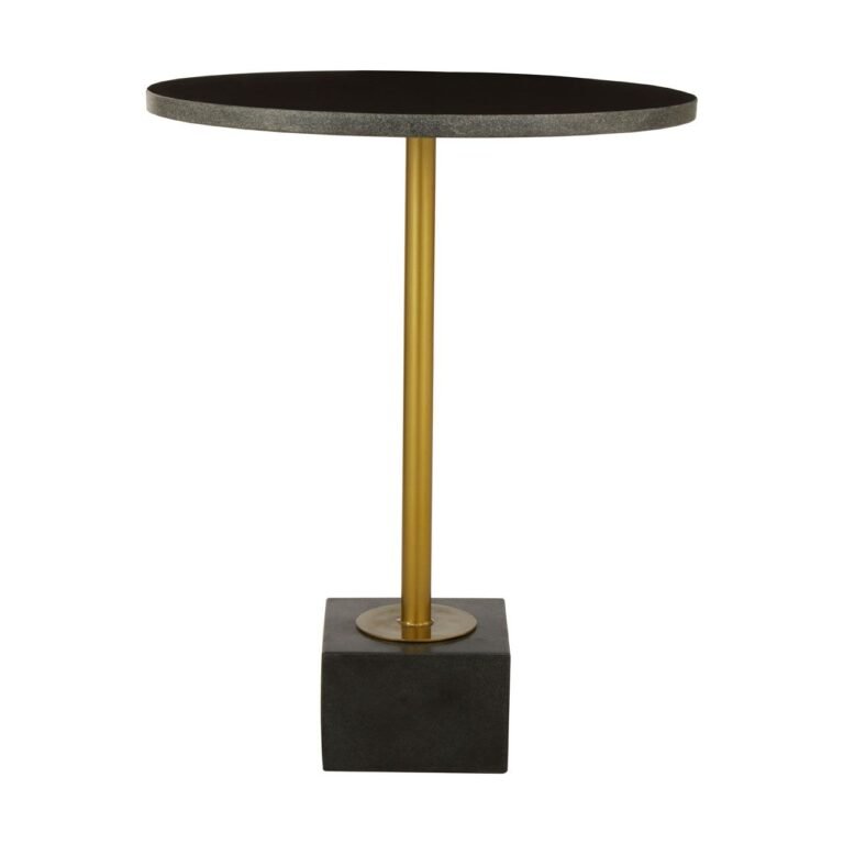 Ambia Black Marble Side Table