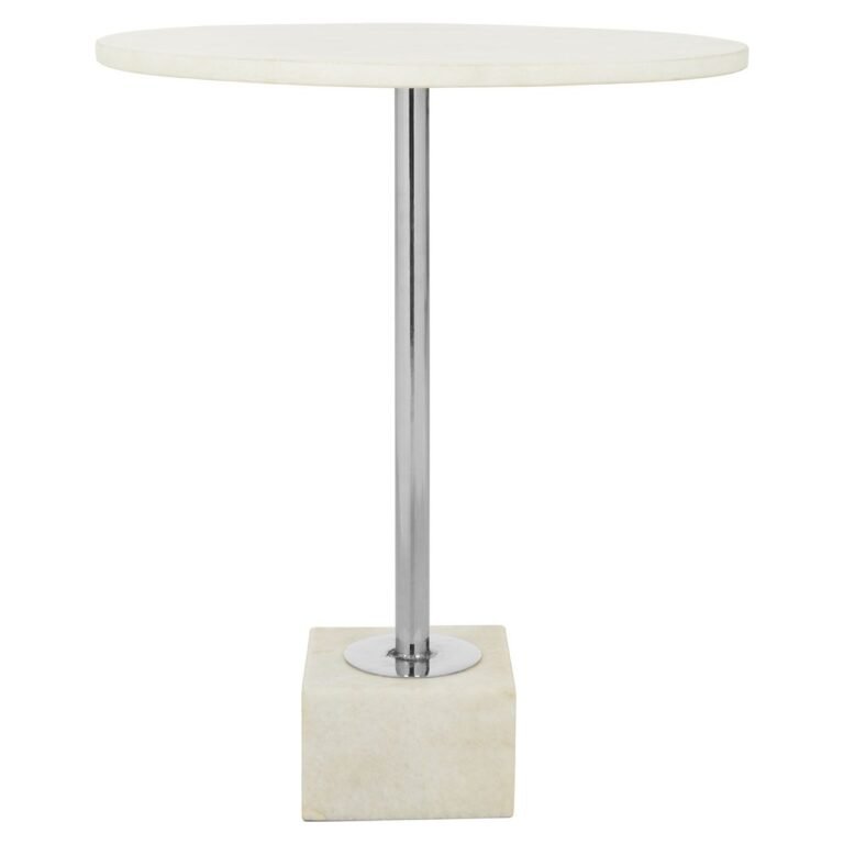 Ambia White Marble Side Table