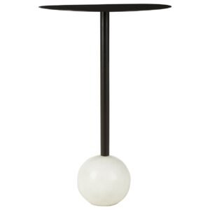 Ambia White Ball Base Side Table