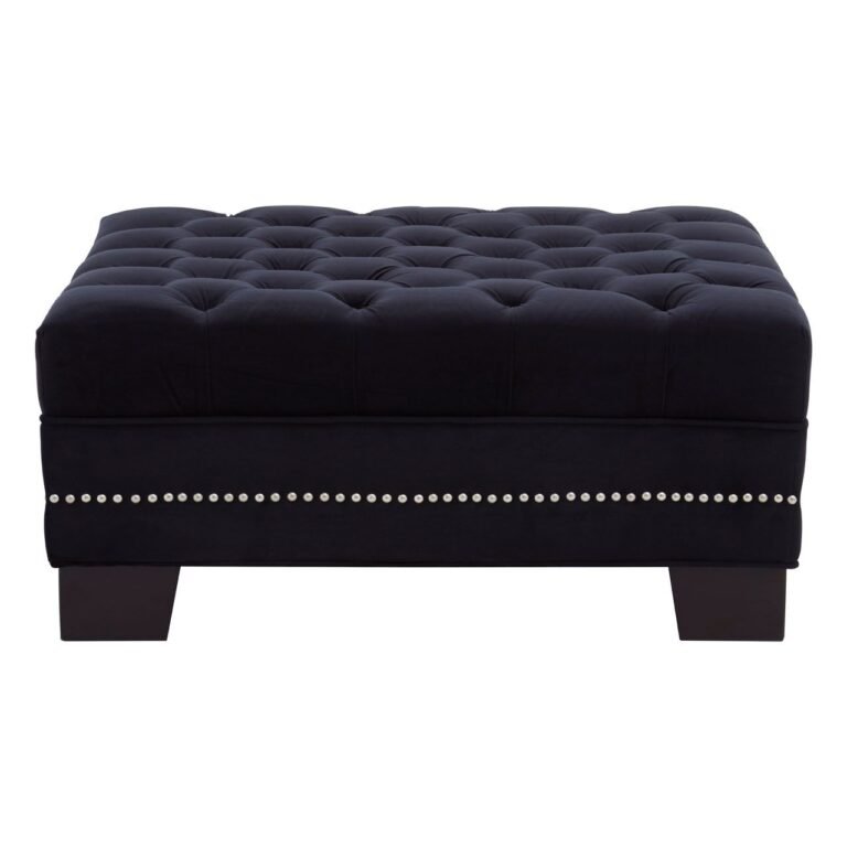 Stonemere Black Footstool