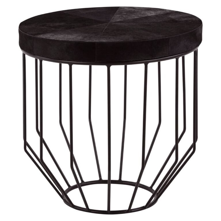 Regents Townhouse Hair On Hide Round Side Table