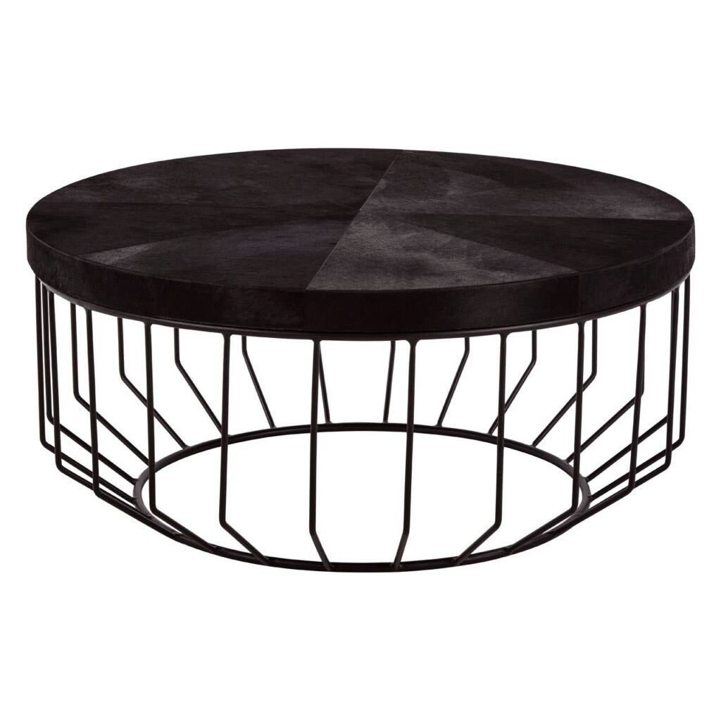 Kensington Townhouse Hair On Hide Round Coffee Table kensington-townhouse-hair-on-hide-round-coffee-table
