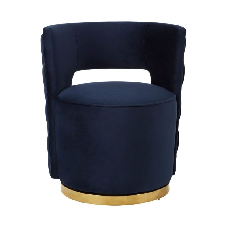 Ohom Blue Velvet Chair