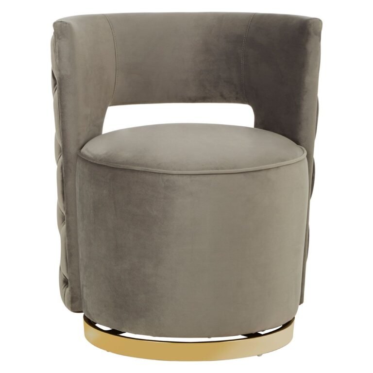 Ohom Grey Velvet Chair