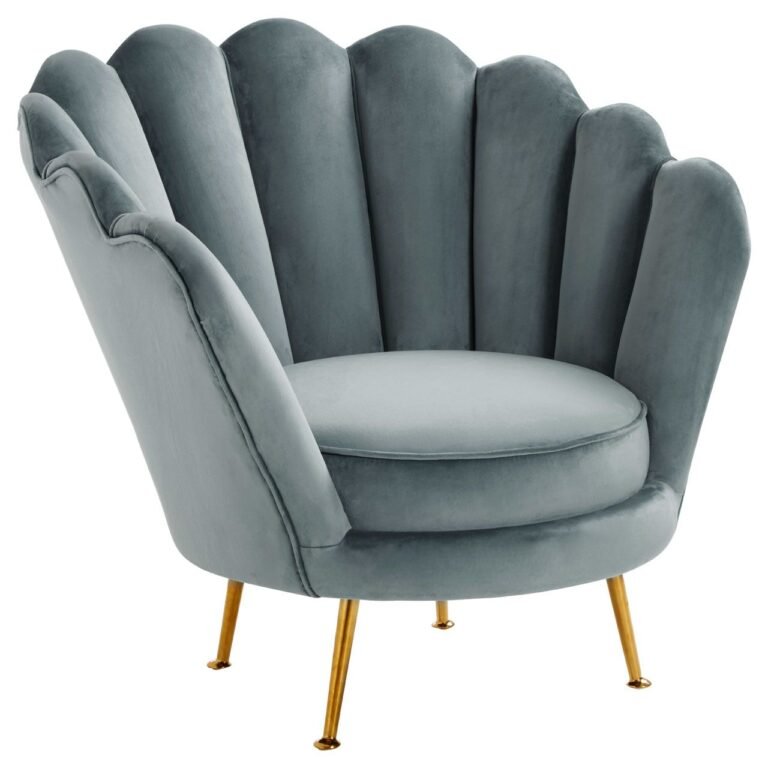 Oertil Light Blue Scalloped Chair