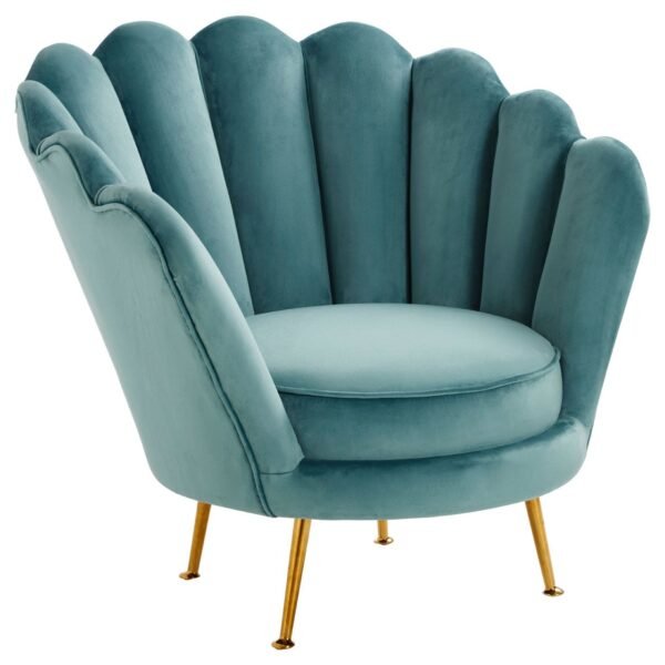 Oertil Blue Scalloped Chair