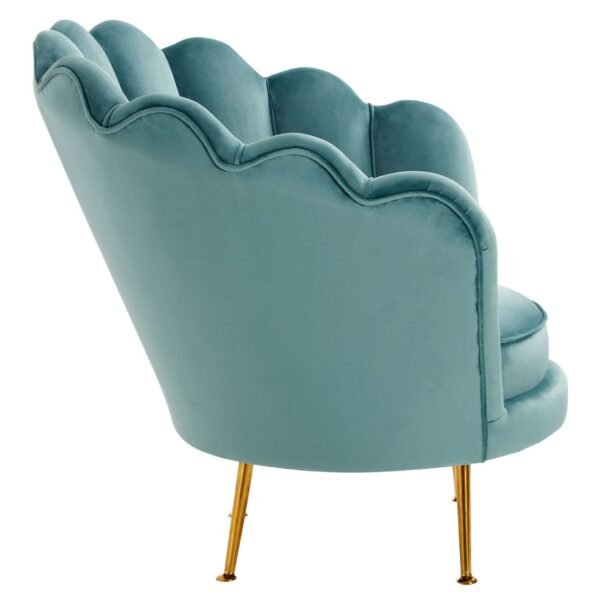 Oertil Blue Scalloped Chair - Image 3