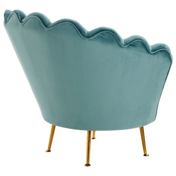 Oertil Blue Scalloped Chair - Image 4