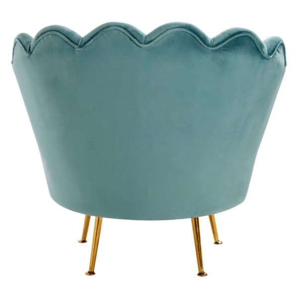 Oertil Blue Scalloped Chair - Image 5