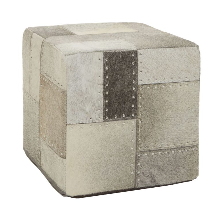 Affril Grey Pouffe