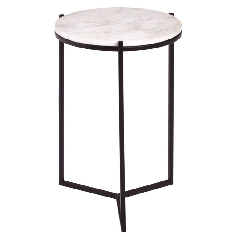 Gaic Black Base Round Side Table