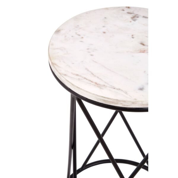 Gaic Cross Design Round Side Table - Image 3