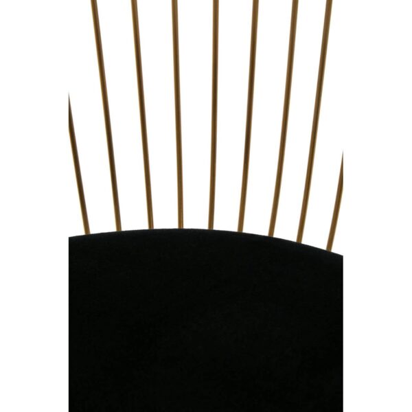 Nani Black Velvet And Brushed Gold Chair - Image 8