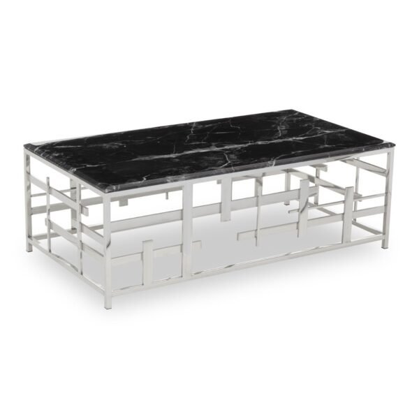 Acryla Black Marble Coffee Table - Image 3