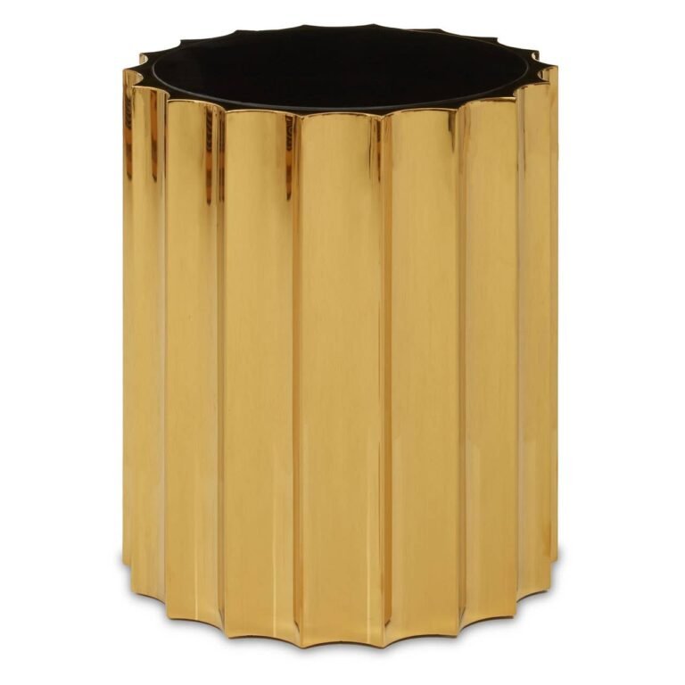 Lavaro Black And Titanium Round Side Table