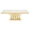 Renil White Marble And Titan Gold Coffee Table