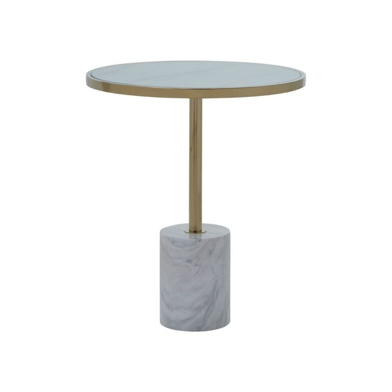 Lynwood White Marble End Table
