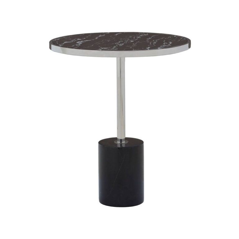 Lynwood Black Marble End Table