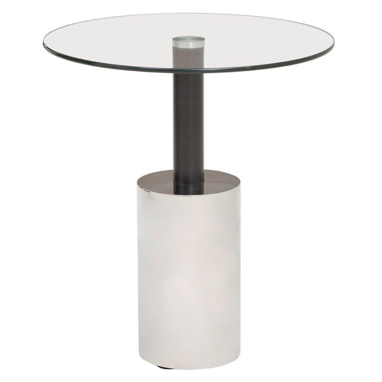 Lynwood End Table With Silver Base