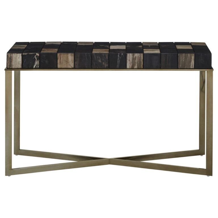 Guise Console Table With Brass Finish