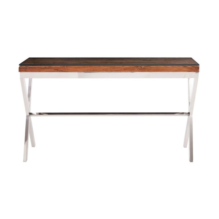 Balmoral Natural Console Table With Cross Base